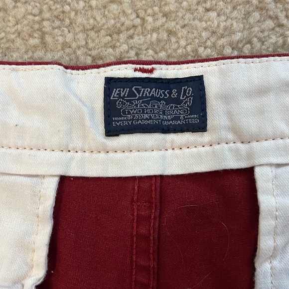 Levi Strauss Red Chino Pants - Picture 4 of 5